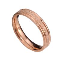 Titanium Steel Finger Ring, plated, fashion jewelry & for woman & frosted 1.5mmX4mm 