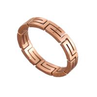 Anillo de dedo de acero Titanium de, Partículas de acero, chapado, Joyería & para mujer, color de rosa dorada, 1.1mmX3.1mm, Vendido por UD