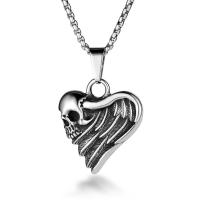 Titanium Steel Pendants, Heart, polished, fashion jewelry & Unisex, silver color 