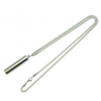 Titanium Steel Jewelry Necklace, with Stainless Steel, fashion jewelry & Unisex silver color 