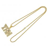 Zinc Alloy Necklace, with Iron, fashion jewelry & Unisex, golden 