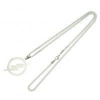 Titanium Steel Jewelry Necklace, with Stainless Steel, fashion jewelry & Unisex, silver color 