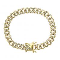 Cubic Zirconia Brass Bracelets, with Cubic Zirconia, fashion jewelry 