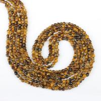 Tiger Eye Beads, Round, polished, DIY & faceted, yellow, 2.5mm 