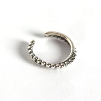 Sterling Silver Finger Ring, 925 Sterling Silver, antique silver color plated, adjustable & for woman, 17mm, US Ring .5 