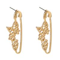 Zinc Alloy Stud Earring, gold color plated, for woman 