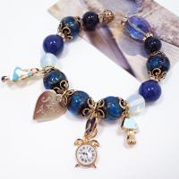 Lampwork Bracelets, with Lapis Lazuli, fashion jewelry 16cm 