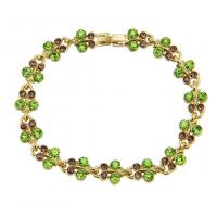 Zinc bracelets en strass en alliage , alliage de zinc, avec strass, bijoux de mode, plus de couleurs à choisir Vendu par brin