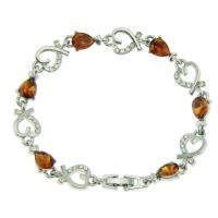 Zinc bracelets en strass en alliage , alliage de zinc, avec strass, bijoux de mode, plus de couleurs à choisir Vendu par brin