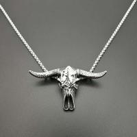Titanium Steel Pendants, Animal, plated, fashion jewelry & Unisex, silver color 