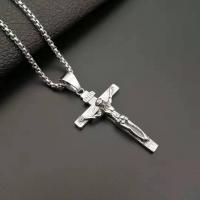 Stainless Steel Cross Pendants, 316L Stainless Steel, Crucifix Cross, plated, fashion jewelry & Unisex 61*31mm 
