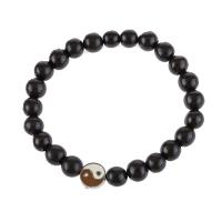 Wood Bracelets, Zinc Alloy, with Wood, plated, for woman Approx 8 Inch 