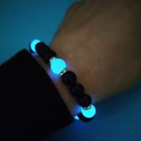 Black Agate Bracelets, fashion jewelry & luminated 8MM, Inner Approx 60mm 