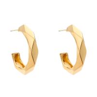 Zinc Alloy Stud Earring, gold color plated, for woman 