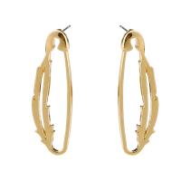 Zinc Alloy Stud Earring, gold color plated, for woman 