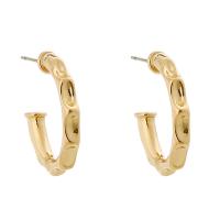 Zinc Alloy Stud Earring, gold color plated, for woman 