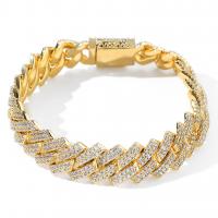 Cubic Zirconia Micro Pave Brass Bracelet, with Cubic Zirconia, Donut, plated, fashion jewelry & Unisex & with cubic zirconia 