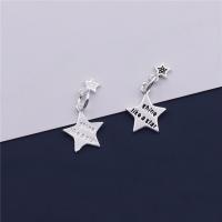 Sterling Silver Star Pendants, 925 Sterling Silver, plated, DIY Approx 4mm 