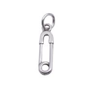 Sterling Silver Pendants, 925 Sterling Silver, Safety Pin, plated, DIY Approx 4mm 