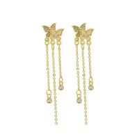 Fashion Fringe Earrings, Zinc Alloy, fashion jewelry, golden 