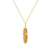 Zinc Alloy Necklace, Feather, plated, fashion jewelry 700+50*60mm 
