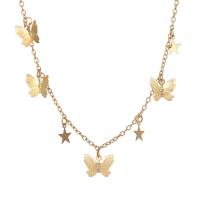 Zinc Alloy Necklace, Butterfly, plated, fashion jewelry & for woman 