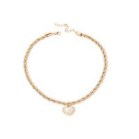 Zinc Alloy Necklace, with Plastic Pearl, with 2.75 inch extender chain, gold color plated, for woman, 35.5cm,1.5cm 