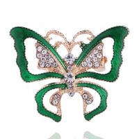Bijoux broche en Zinc alliage , alliage de zinc, papillon, bijoux de mode & pour femme & avec strass Vendu par PC