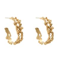 Zinc Alloy Stud Earring, gold color plated, for woman 