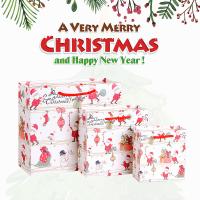 Weihnachtsgeschenkbeutel, Papier, nachhaltiges & verschiedene Größen vorhanden, weiß, verkauft von PC