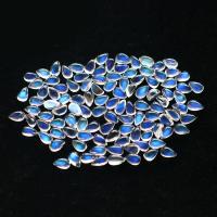 Gemstone Cabochons, Moonstone, Teardrop, polished, DIY blue 