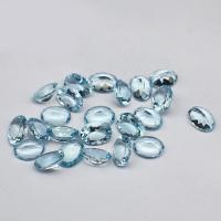 Gemstone Cabochons, Aquamarine, Ellipse, polished, DIY & faceted, blue 