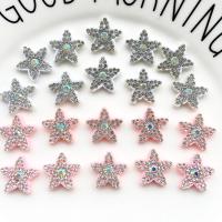 Sewing on Patch, Non-woven Fabrics, Star, DIY & with rhinestone 20mm 