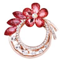 Scarf Buckle, Zinc Alloy, plated & for woman & with rhinestone, 40-45mm 