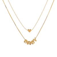 Multi слой ожерелье, цинковый сплав, плакирован золотом, многослойный & Женский, продается Strand