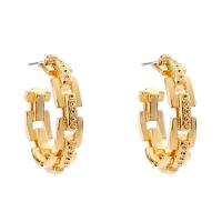 Zinc Alloy Stud Earring, gold color plated, for woman 