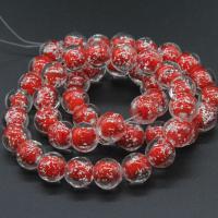Silver Foil Lampwork Beads, Round, DIY 10mm Approx 2mm 