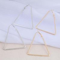 Zinc Alloy Hoop Earring, Triangle, plated, for woman 