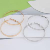 Zinc Alloy Hoop Earring, Donut, plated, for woman 