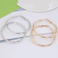 Zinc Alloy Hoop Earring, Donut, plated, for woman 50mm 