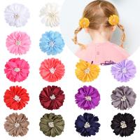 Children Hair Clip, Cloth, Flower, for children 50.8mm 