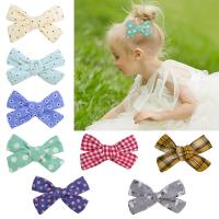 Children Hair Clip, Cloth, Bowknot, Embroidery, for children 