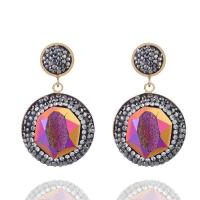 Zinc Alloy Rhinestone Drop Earring, fashion jewelry & for woman & with rhinestone 