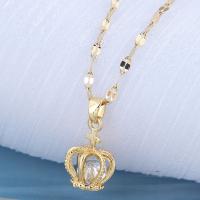 Messing Zirkonia Halskette, plattiert, Micro pave Zirkonia & für Frau, keine, 10mm, Länge:15.7 ZollInch, verkauft von Strang