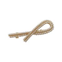Hair Barrettes, Zinc Alloy, gold color plated, for woman, white 