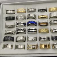Stainless Steel Finger Ring, plated, fashion jewelry & mixed ring size, mixed colors, US Ring 