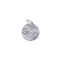 Sterling Silver Pendants, 925 Sterling Silver, Flat Round, DIY Approx 3.5mm 