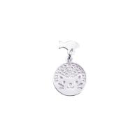 Sterling Silver Pendants, 925 Sterling Silver, Flat Round, plated, DIY Approx 3.3mm 
