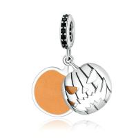 Enamel Sterling Silver Pendants, 925 Sterling Silver, silver color plated, DIY & Halloween Jewelry Gift 