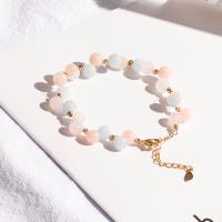 morganite bracelet, Rond, poli, bijoux de mode & style de bonbons & pour femme, rose, 190mm, Vendu par brin